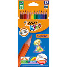 Crayon de couleur Bic x12